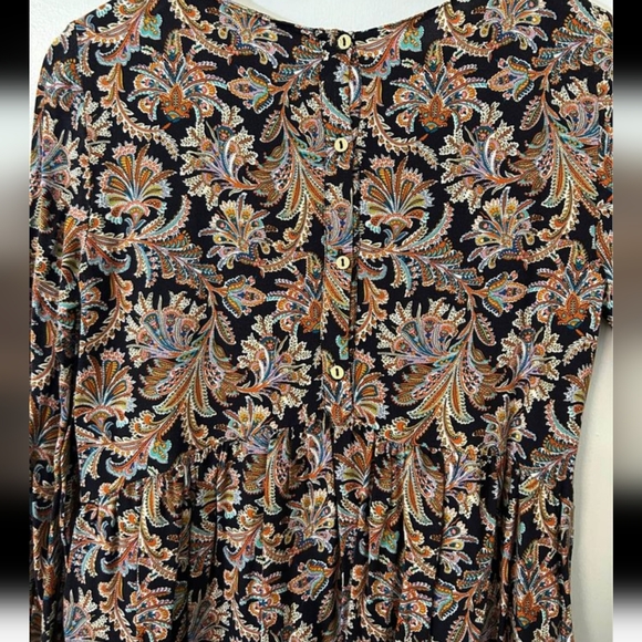 Zara Trafaluc Paisley Printed Mini Dress Small - Picture 3 of 6